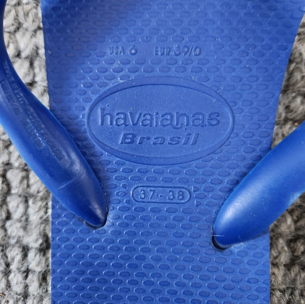 Havaianas Brasil Flip Flop, Blue, size 7-8 (37-38) - Picture 6 of 6